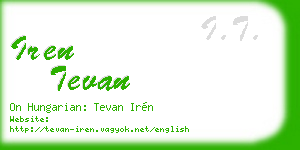 iren tevan business card